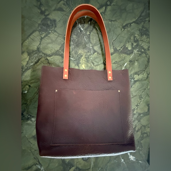 Portland Leather Goods Medium Tote Bag with Tan Straps - Picture 2 of 6